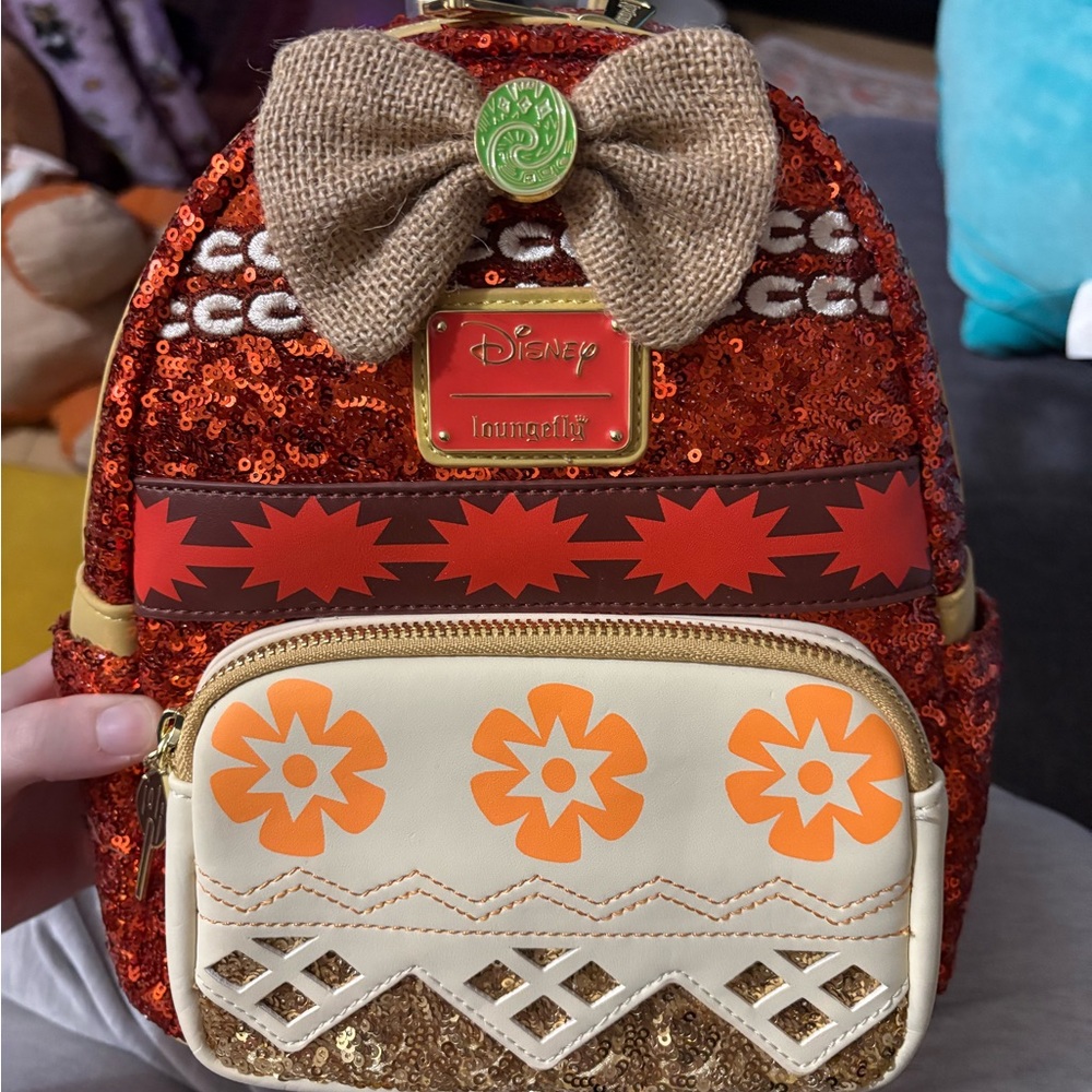 Loungefly Red and Yellow Backpack Moana Sequins